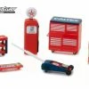 Muscle Shop Tools Caltex, Red With Blue - Greenlight 13159 - 1/64 Scale Diecast Model Toy Car