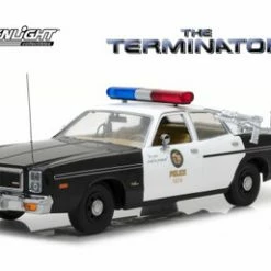 Greenlight 1977 Dodge Monaco Metro Police With T-800 Endoskeleton - 19042 - 1/18 Scale Diecast Model Toy Car