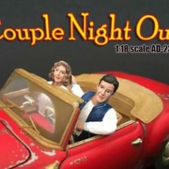 American Diorama Seated Couple II 'Couples Night Out' Set Of 2 Figures 23833B - 1/18 Scale Diecast Model Toy Car