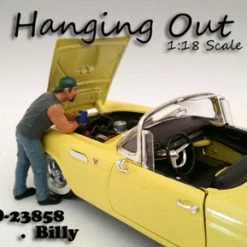Hanging Out Billy Figure, Gray - American Diorama Figurine 23858 - 1/18 Scale