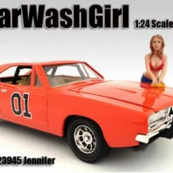 Car Wash Girl Jennifer Figure, Red - American Diorama Figurine 23945 - 1/24 Scale