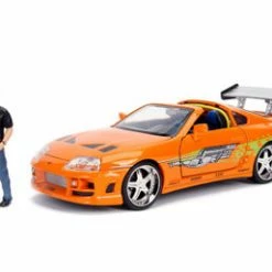 Jada Toys Toyota Supra With Brian Figure, Fast & Furious - Jada 30738 - 1/24 Scale Diecast Model Toy Car