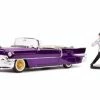 Jada Toys 1956 Cadillac Eldorado Convertible With Elvis Presley - 30985 - 1/24 Scale Diecast Model Toy Car