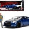 Brian's 2009 Nissan GTR With Brian Figure And Working Lights, Fast And Furious - Jada Toys 31142 - 1/18 Scale Diecast Model Toy Car -Outlet Cars Sales 31142 jada blue brian2527s 2009 nissan gtr with brian figure and working lights fast and furious diecast toy car 1 48419.1634910732.386.513