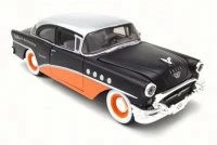 1955 Bluck Century, Black W/ Orange - Maisto 32197BK - 1/26 Scale Diecast Model Toy Car