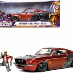 1967 Ford Mustang Shelby GT-500 With Star-Lord Figurine, Guardians Of The Galaxy - Jada Toys 32915/4 - 1/24 Scale Diecast Model Toy Car