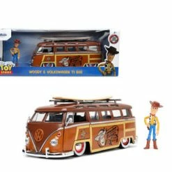 1962 Volkswagen T1 Bus W/ Woody Figure, Toy Story - Jada Toys 33176 - 1/24 Scale Diecast Car