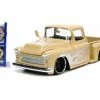 1955 Chevy Pickup And Extra Wheels, Beige/Tan - Jada Toys 34024 - 1/24 Scale Diecast Model Toy Car -Outlet Cars Sales 34024 JADA JT 1955 Chevy Stepside PU w Extra Wheels 124 1 13778.1662664325.386.513