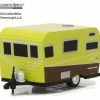 1958 Siesta Travel Trailer, Yellow W/ Brown - Greenlight 34030A - 1/64 Scale Diecast Model Toy Car -Outlet Cars Sales 34030A GL YELLOW 1958 SIESTA 1 AZ 58123.1610384420.386.513