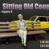 Sitting Old Couple Figure II - American Diorama 38335 - 1/24 Figurine - Diorama Accessory