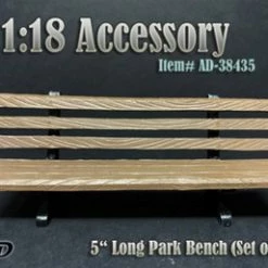 Park Bench (Set Of 2 Benches), Brown - American Diorama 38435 - 1/18 Figurine - Diorama Accessory
