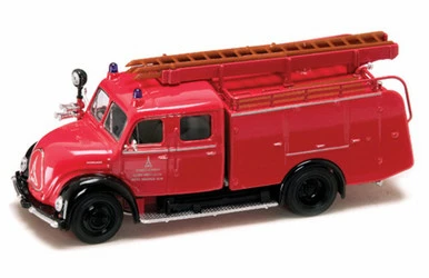 Lucky Road Signature 1961 Magirus-Deutz Merkur TLF16 Fire Engine, Red - Yatming 43010 - 1/43 Scale Diecast Model Toy Car 3 Lucky Road Signature 1961 Magirus-Deutz Merkur TLF16 Fire Engine, Red - Yatming 43010 - 1/43 Scale Diecast Model Toy Car