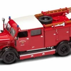 Lucky Road Signature 1950 Mercedes Benz TLF-50 Freiroillige Fire Engine, 43013 - 1/43 Scale Diecast Model Toy Car