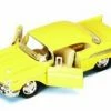 Kinsmart 1957 Chevy Bel Air, Yellow - 5313D - 1/40 Scale Diecast Model Toy Car (Brand New, But NOT IN BOX)