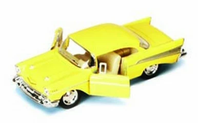 Kinsmart 1957 Chevy Bel Air, Yellow - 5313D - 1/40 Scale Diecast Model Toy Car (Brand New, But NOT IN BOX) 3 Kinsmart 1957 Chevy Bel Air, Yellow - 5313D - 1/40 Scale Diecast Model Toy Car (Brand New, But NOT IN BOX)