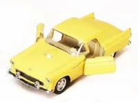 1955 Ford Thunderbird, Yellow - Kinsmart 5319D - 1/36 Scale Diecast Car (Brand New, But NOT IN BOX)