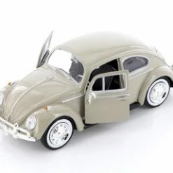 1966 Volkswagen Classic Beetle, Cream - Showcasts 73223/16D - 1/24 Scale Diecast Model Toy Car