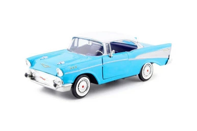 1957 Chevy Bel Air, Blue - Showcasts 73228AC/BU - 1/24 Scale Diecast Model Toy Car 3 1957 Chevy Bel Air, Blue - Showcasts 73228AC/BU - 1/24 Scale Diecast Model Toy Car