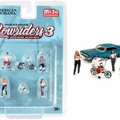 Lowriders Series 3 Figurine Set - American Diorama 76480MJ, 1/64 Figurine, Diorama Accessory
