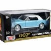 1964.5 Ford Ford Mustang, James Bond - Motor Max 79855WTQ - 1/24 Scale Diecast Model Toy Car -Outlet Cars Sales 79855wtq mmt turquoise 19645 ford ford mustang james bond diecast toy car 1 84516.1661868738.386.513