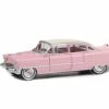 1955 Cadillac Fleetwood Series 60, Pink And White - Greenlight 84098 - 1/24 Scale Diecast Car