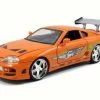 Jada Toys Brian's Toyota Supra Open Top, Orange - JADA 97168 - 1/24 Scale Diecast Model Toy Car -Outlet Cars Sales 97168 JADA FF Toyota Supra 124 1 AZ 69841.1610384531.386.513