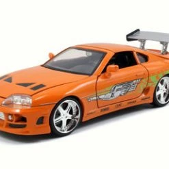 Jada Toys Brian's Toyota Supra Open Top, Orange - JADA 97168 - 1/24 Scale Diecast Model Toy Car