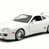 Jada Toys Brian's Toyota Supra, White - JADA 97346 - 1/32 Scale Diecast Model Toy Car