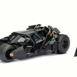 Jada Toys 2008 The Dark Knight Batmobile W/ Batman Figure, Black - 98261W - 1/24 Scale Diecast Model Toy Car