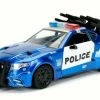 Jada Toys TRANSFORMERS 5 Barricade Mustang, Blue W/White - Jada 98400 - 1/24 Scale Diecast Model Toy Car -Outlet Cars Sales 98400 JADA T5 Mustang Barricade 124 1 AZ 22799.1591919827.386.513