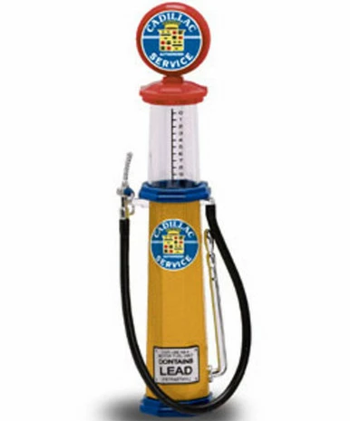 Lucky Road Signature Cylinder Gas Pump Cadillac, Yellow - Yatming 98692 - 1/18 Scale Diecast Model 3 Lucky Road Signature Cylinder Gas Pump Cadillac, Yellow - Yatming 98692 - 1/18 Scale Diecast Model