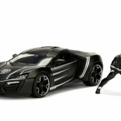 Jada Toys Lykan Hypersport With Black Panther Figure, Avengers - Jada 99723 - 1/24 Scale Diecast Model Toy Car