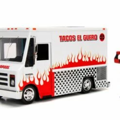 Jada Toys Taco Truck With Deadpool Figure, Deadpool - Jada 99730 - 1/24 Scale Diecast Model Toy Car