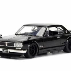 Jada Toys 1971 Nissan Brian's Skyline 2000 GT-R, Black - Jada 99793 - 1/24 Scale Diecast Model Toy Car