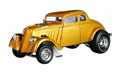 1933 Custom Gasser, Gold - Acme A1800914 - 1/18 Scale Diecast Model Toy Car 3 1933 Custom Gasser, Gold - Acme A1800914 - 1/18 Scale Diecast Model Toy Car