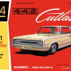 1964 Oldsmobile Cutlass 442 Hardtop 3-In-1, Gray - AMT AMT1066/12 - 1/25 Scale Plastic Model Kit