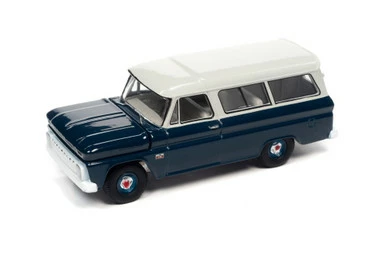 1966 Chevy Suburban, Dark Blue - Auto World AWSP091/24B - 1/64 Scale Diecast Model Toy Car 3 1966 Chevy Suburban, Dark Blue - Auto World AWSP091/24B - 1/64 Scale Diecast Model Toy Car