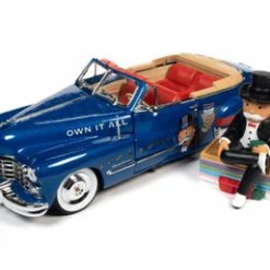 1947 Cadillac Series 62 Convertible W/ Mr. Monopoly Figure - Auto World - 1/18 Scale Diecast Car