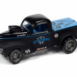 Johnny Lightning 1941 Willys Gasser PickupÂ , Flat Black - JLSP181/24A - 1/64 Scale Diecast Model Toy Car