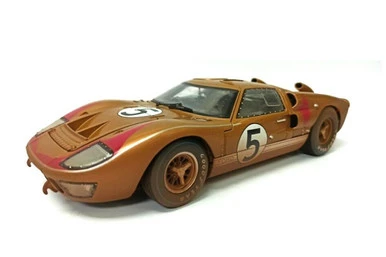 1966 Ford GT-40 MK II #5 After Race (Dirty Version), Gold - Shelby Collectibles SC430G - 1/18 Scale Diecast Model Toy Car 3 1966 Ford GT-40 MK II #5 After Race (Dirty Version), Gold - Shelby Collectibles SC430G - 1/18 Scale Diecast Model Toy Car
